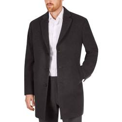 Calvin Klein Prosper Wool-Blend X-Fit Overcoat - Charcoal