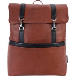 McKlein Element 17” Two-Tone Flap Over Laptop Backpack - Brown