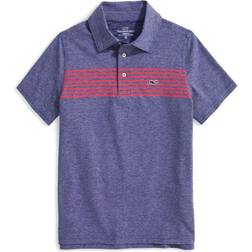 Vineyard Vines Boy's Horizon Chest Stripe Sankaty Polo - Horizon Blue Depths