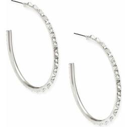 Kendra Scott Veronica Hoop Earrings - Silver/Transparent