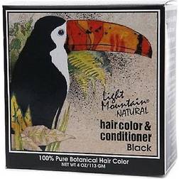 Light Mountain 58423 Natural Henna Hair Color and Conditioner Black