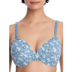 Warner's This is Not A Bra Underwire Bra - Icy Morn Striped Flora Print