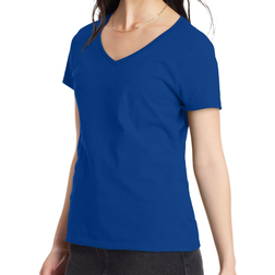Hanes Women's Perfect-T Short Sleeve V-Neck T-Shirt - Deep Royal
