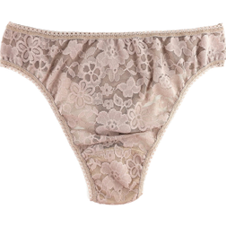 Hanky Panky Daily Lace High Cut Thong - Taupa