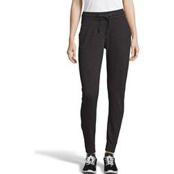 Hanes Women's French Terry Jogger With Pockets - Black Heather