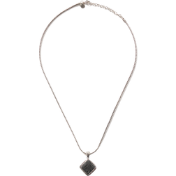 John Hardy Classic Chain Enhancer Necklace - Silver/Black