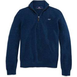 Vineyard Vines Boy's Classic 1/4 Zip Sweater - Deep Bay
