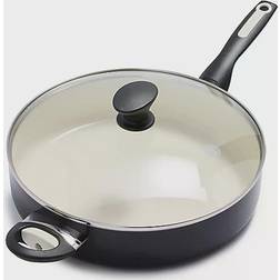 GreenPan Rio Healthy 5-Quart Non-Stick Ceramic Saute Pan Black Black one-size with lid