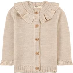 Little Jalo Flounce Knit Cardigan - Cream