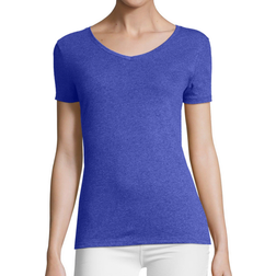 Hanes Women's Perfect-T Tri-Blend Short Sleeve V-Neck T-Shirt - Athletic Royal Heather