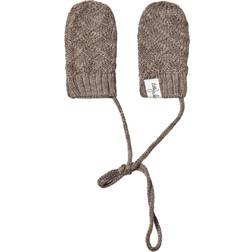 Little Jalo Baby's Knitted Mittens - Wood Brown