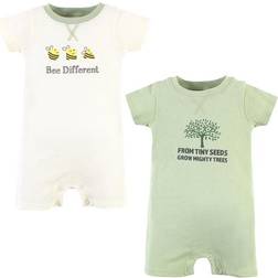 Touched By Nature Organic Cotton Rompers 2-pack - Bee Different
