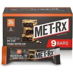 MET-Rx Protein Plus Bar, Peanut Butter Cup, 30g Protein, 9 Ct