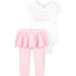 Carter's Daddy's Princess Bodysuit & Tutu Pant Set - White/Pink (V_1M980510)