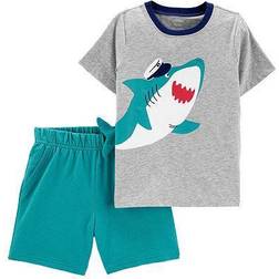 Carter's Toddler Shark Tee & Shorts Set - Grey (2N056210)