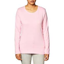 Hanes Women's Perfect-T Long Sleeve T-shirt - Pink Swish