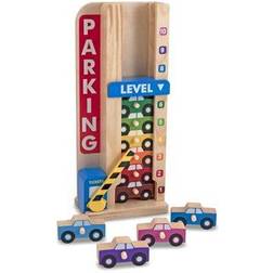 Melissa & Doug Wooden Stack & Count Parking Garage