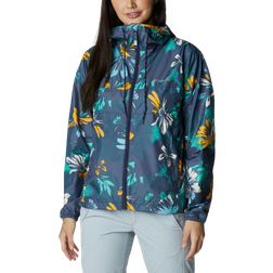 Columbia Women's Flash Challenger Novelty Windbreaker Jacket - Nocturnal Daisy Party Multi Print