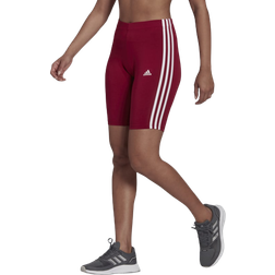 Adidas Essentials 3-Stripes Bike Shorts Women - Legacy Burgundy/White