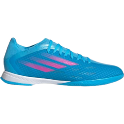 Adidas X Speedflow.3 Indoor Shoes - Sky Rush/Team Shock Pink/Cloud White