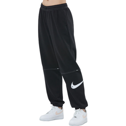 Nike Women Sportswear Swoosh High-Rise Joggers - Black/Black/Black/White