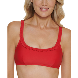 Tommy Hilfiger Ruffle Bikini Top - Scarlet Red