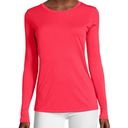 Hanes Sport Cool Dri Performance Long-Sleeve T-shirt Women - Razzle Pink