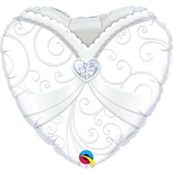 Qualatex 71505 18 in. Wedding Gown Flat Foil Balloon