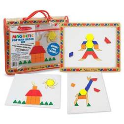 Melissa & Doug Magnetic Pattern Block Kit, Multicolor One Size