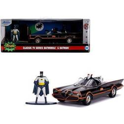 Jada Batman Toys 1966 Classic TV Series Batmobile and Batman Action Figure Set (1.65"