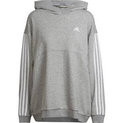 Adidas Essentials 3-stripes Maternity Hoodie Medium Grey Heather/White (HD6755)