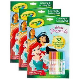 Crayola Coloring & Activity Pad with Markers, Disney Princess, Pack of 3 (BIN45807-3)