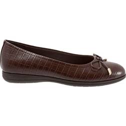 Trotters Dellis - Dark Brown Croco