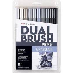 Tombow Gray Scale Dual Brush Pens 10/Pkg