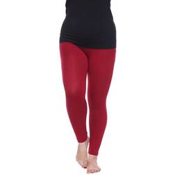 White Mark Women's Solid Leggings Plus Size - Burgundy