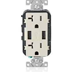 Leviton 20A 125V Light Almond Combination Duplex Receptacle/Outlet