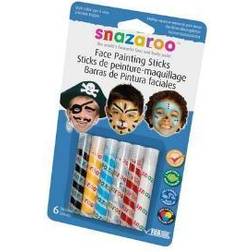 Snazaroo Face Painting Sticks Set, 6-Color Boys Set