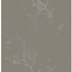 Tempaper Bird Watching Removable Wallpaper in Gray