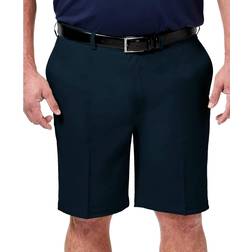 Haggar Big & Tall Cool 18 PRO Classic-Fit Stretch Flat-Front 9.5" Shorts - Navy