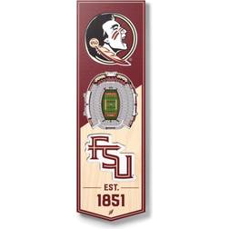 YouTheFan Florida State Seminoles 3D Stadium View Banner