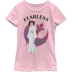 Fifth Sun Girl's Star Wars Galaxy of Adventures Fearless Princess Leia T-shirt - Light Pink (STRW00277GTS)