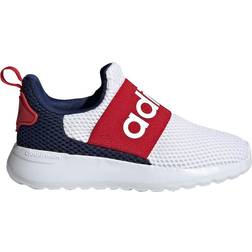 Adidas Kid's Lite Racer Adapt 4.0 - Cloud White/Dark Blue/ Scarlet