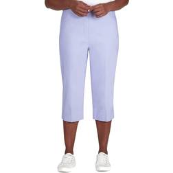 Alfred Dunner Petite Slimming Countour Allure Capri - Iris