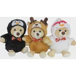 Northlight Christmas Costumes Plush Teddy Bear Stuffed Animal Set of 3