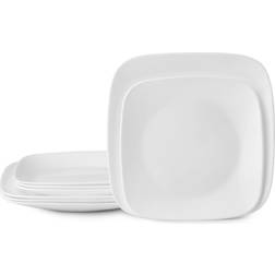 Corelle Vivid White Plate Set 8
