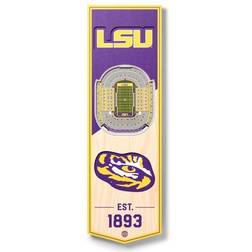 YouTheFan LSU Tigers 3D Stadium View Banner