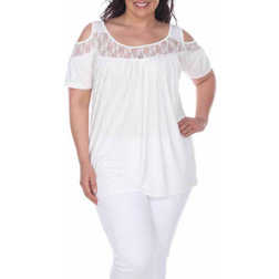 White Mark Bexley Tunic Top Plus Size - White