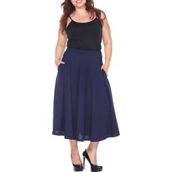 White Shark Tasmin Flare Midi Skirt - Navy