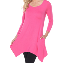 White Mark Women's Makayla Tunic Top - Fuchsia