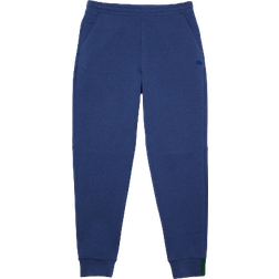 Lacoste Slim Fit Heathered Cotton Blend Tracksuit Pants - Blue Chine